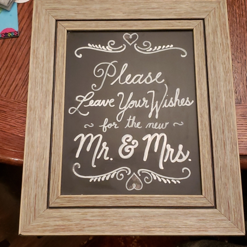 Weathered Wood Framed Chalkboard (Wedding Sign)